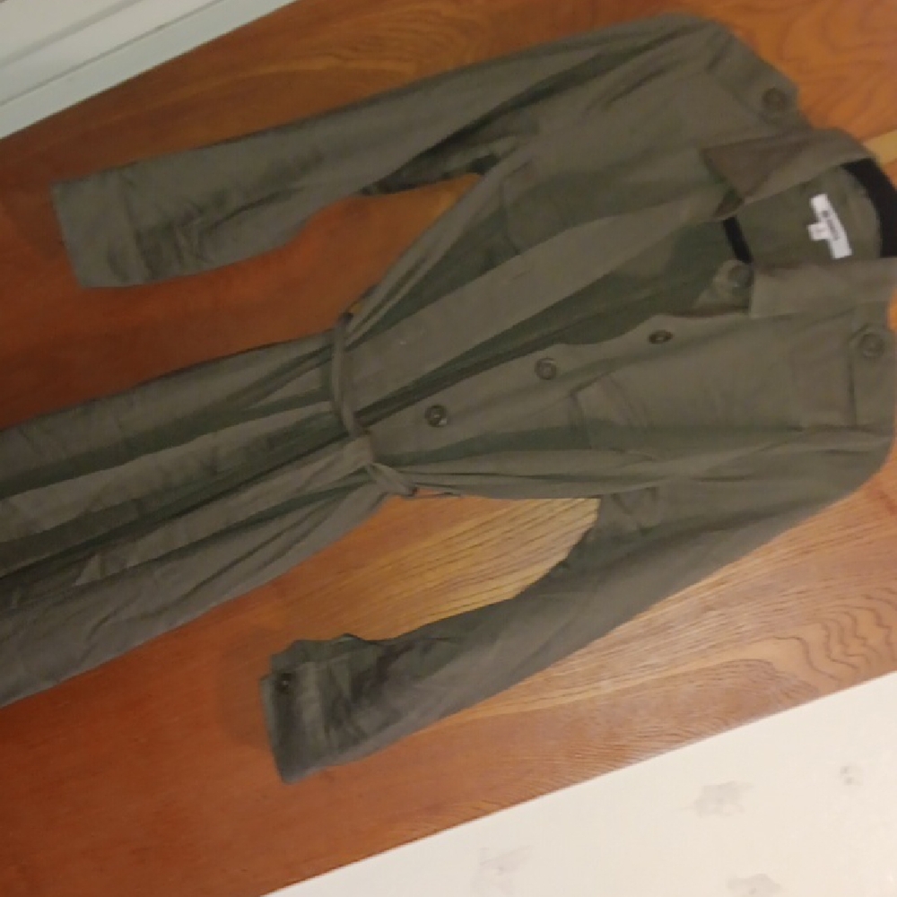 BB Dakota Olive Trench Coat